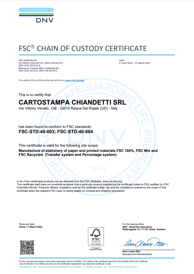 Certificazione FSC&reg;